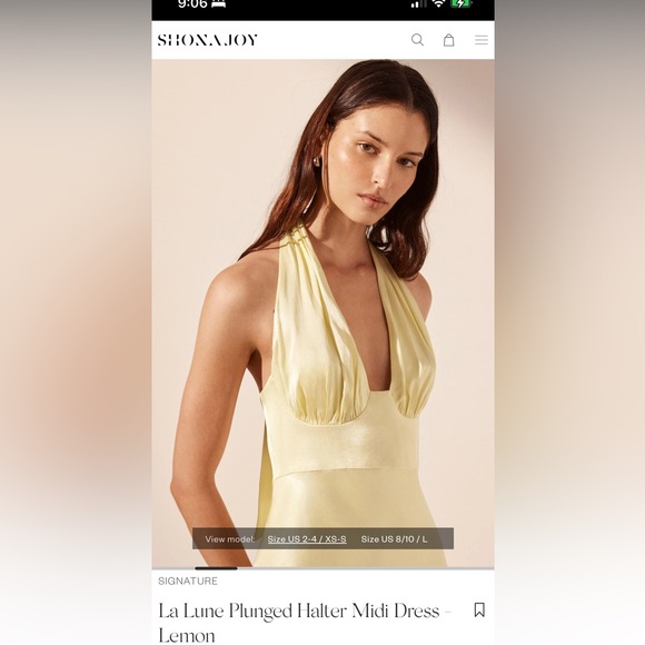 Shona Joy La Lune Plunged Halter Midi Dress - Picture 3 of 13